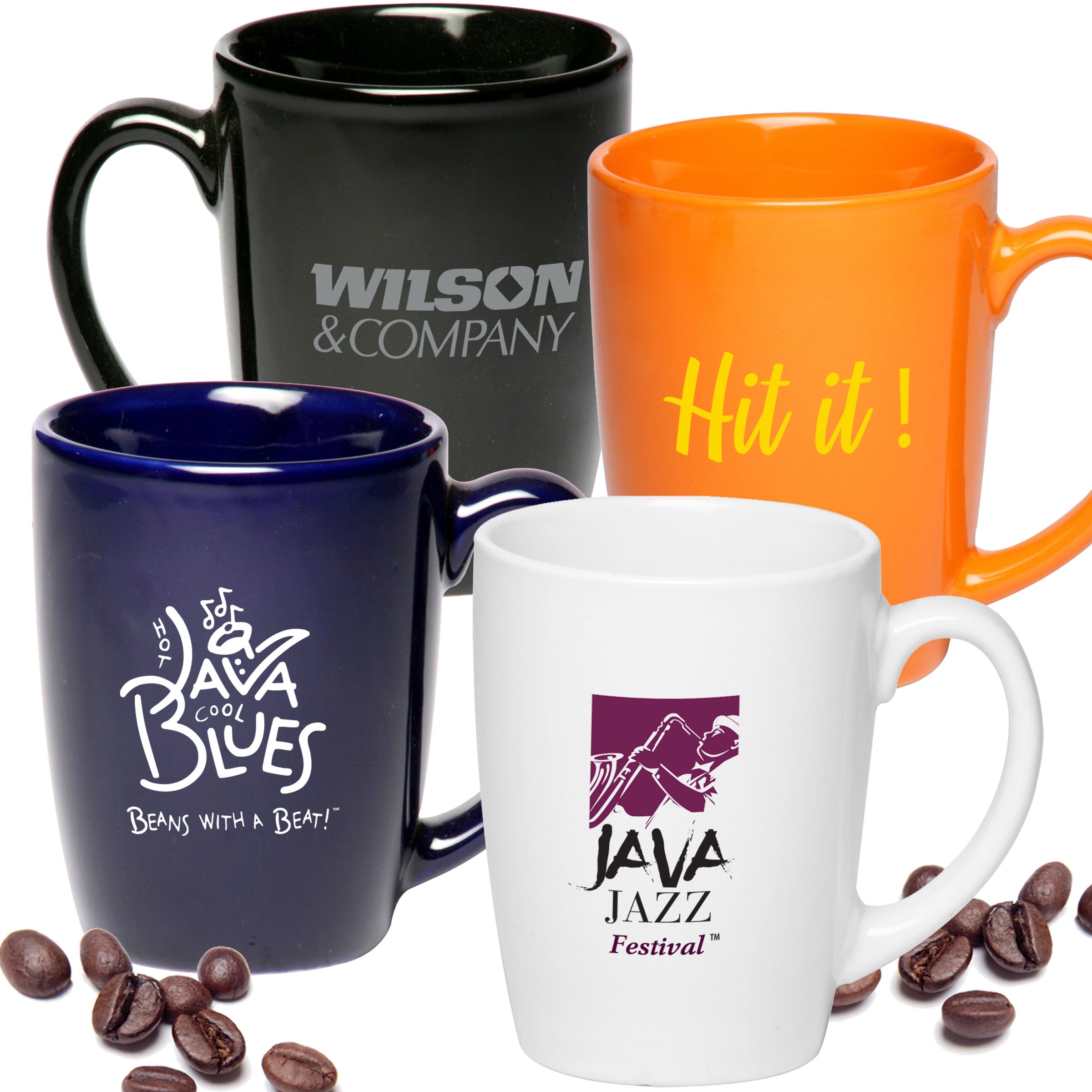 The Java Coffee Mug Ceramic 12oz - 4.25" H x 3.25" W
